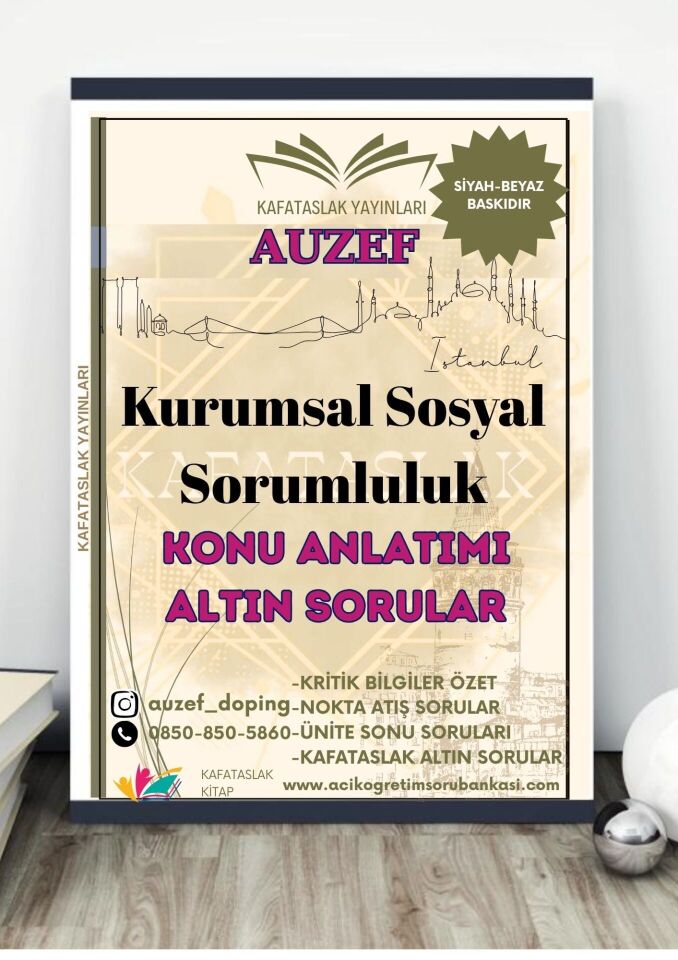 Kurumsal Sosyal Sorumluluk (Uluslararası Girişimcilik Lisans) AUZEF İstanbul Üniversitesi (VİZE)