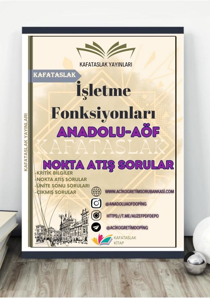 İşletme Fonksiyonları ANADOLU AÖF
