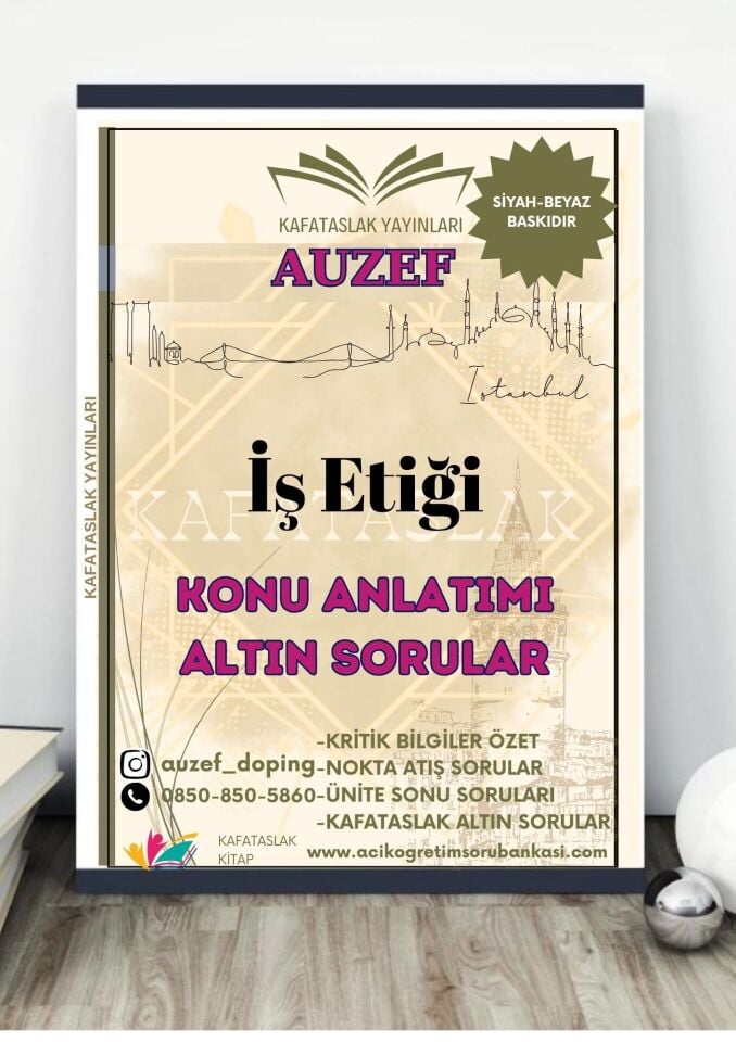 İş Etiği (İşletme Yönetimi) AUZEF İstanbul Üniversitesi (VİZE)