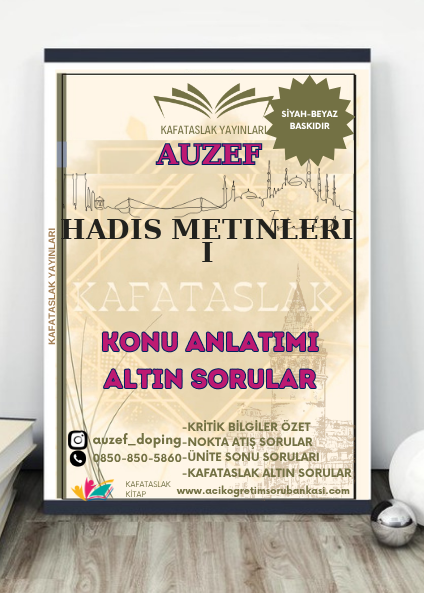 Hadis Metinleri I AUZEF İstanbul Üniversitesi (VİZE)