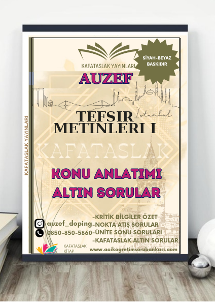 Tefsir Metinleri I AUZEF İstanbul Üniversitesi (VİZE)