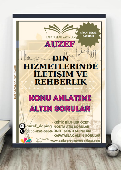 Din Hizmetlerinde İletişim ve Rehberlik AUZEF İstanbul Üniversitesi (VİZE)
