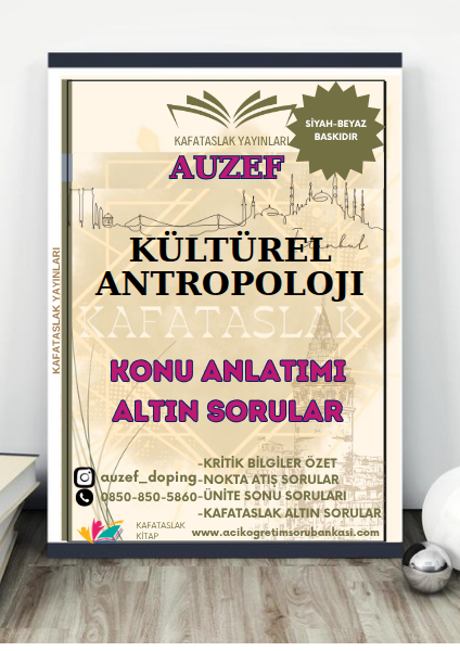 Kültürel Antropoloji AUZEF İstanbul Üniversitesi (VİZE)